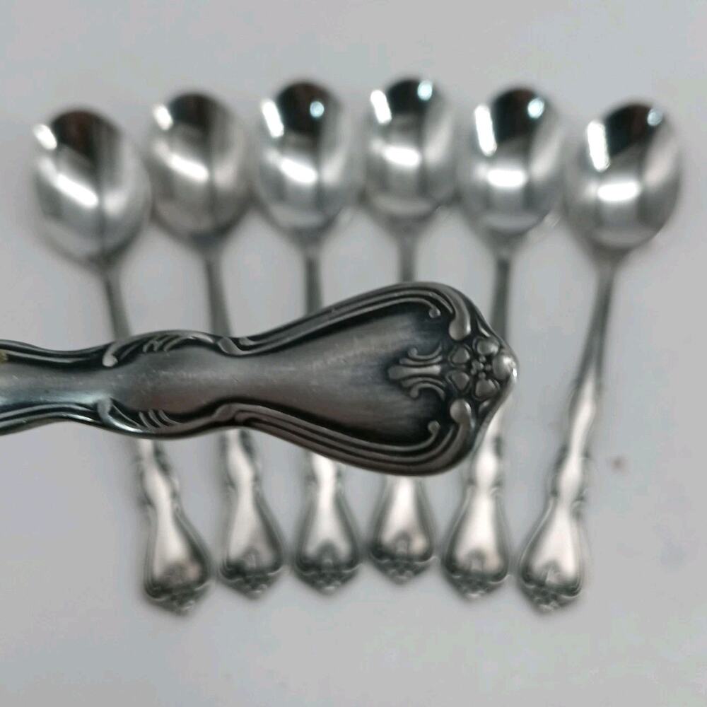 7X Tsp Vtg Noritake 18-8 Stainless Japan Sylvia Flatware Teaspoons Silverware